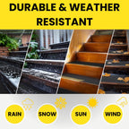 Grip Tape - Heavy Duty Hazard Tape Roll - Black and Yellow 2in x 15ft. Waterproof, Non Skid Tape for Stairs & Ramps.