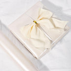 Off White Kraft Wrapping Paper Roll,Reversible Beige Wrapping Paper,Pearly-Lustre Solid Color Gift Wrap for