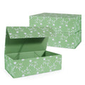 Green Leaves Gift Box with Magnetic Lids 3 Pack
