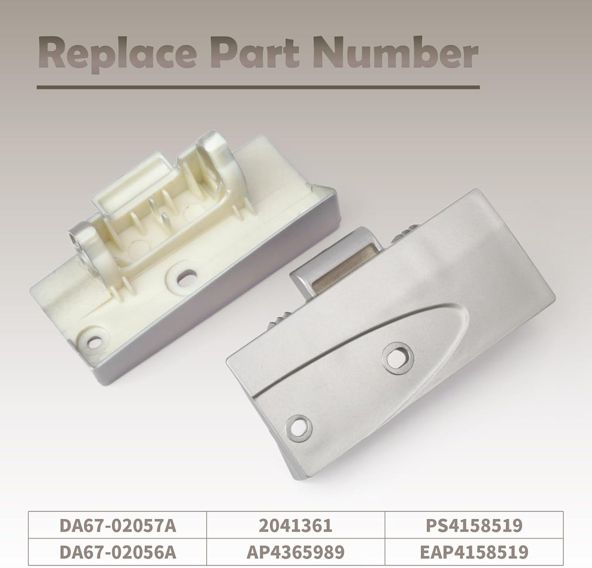 DA67-02057A & DA67-02056A Refrigerator Freezer Door Handle Mounting Cap Compatible with Samsung Fridge RF263ERS/XAA RF266AERS/XAA RFG297AARS/XAA, Left & Right Side Handle End Cap