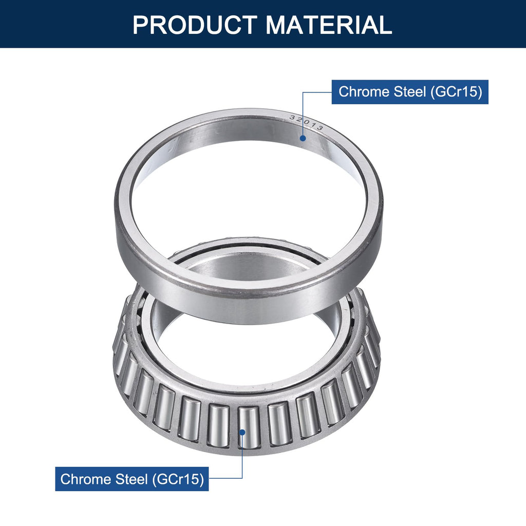 HIPicco 2 Pack 32013 Tapered Roller Bearing Cone and Cup Set