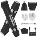 4 in 1 Multifunctional Dual - Head Body Hair Trimmer for Men, IPX7 Waterproof Groin & Body Hair Groomer, Rechargeable