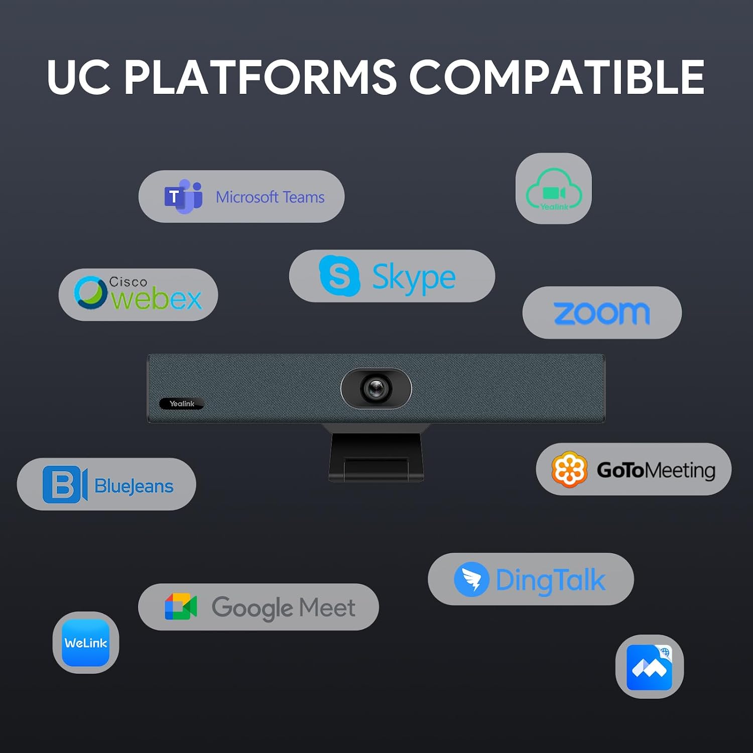 4K Video Conference Camera System for PC, Huddle Room, Teams & Zoom | All-in-One UVC34 Webcam with 8 Microphones &