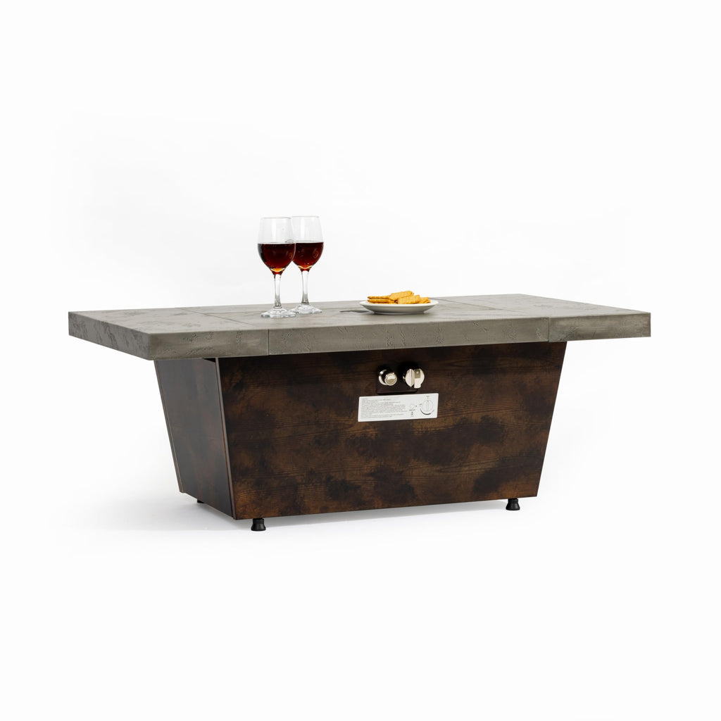 Outdoor Fire Pit Table Propane Gas Fire pits Outdoor Fireplaces 42'' Rectangular Firepit Table, 50,000 BTU Fire Table
