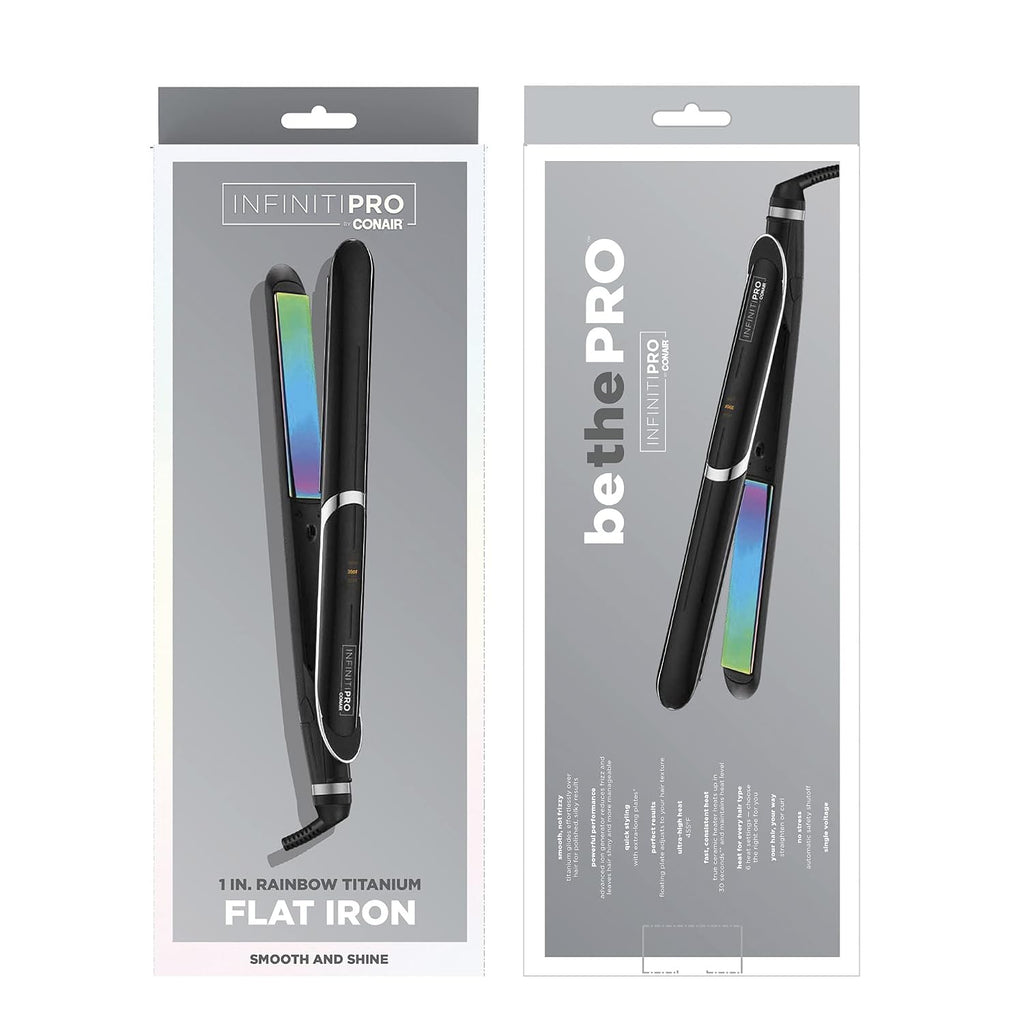 Rainbow Titanium Flat Iron, 1-inch