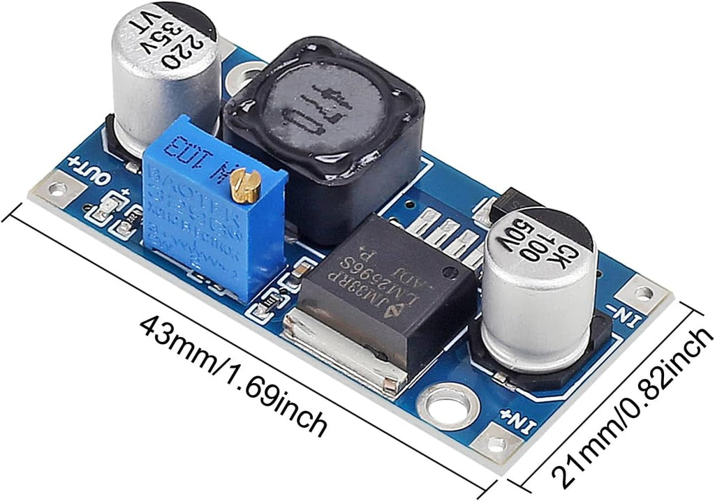 5 Pack LM2596 DC to DC Buck Converter 3.0-40V to 1.5-35V Power Supply Step Down Module
