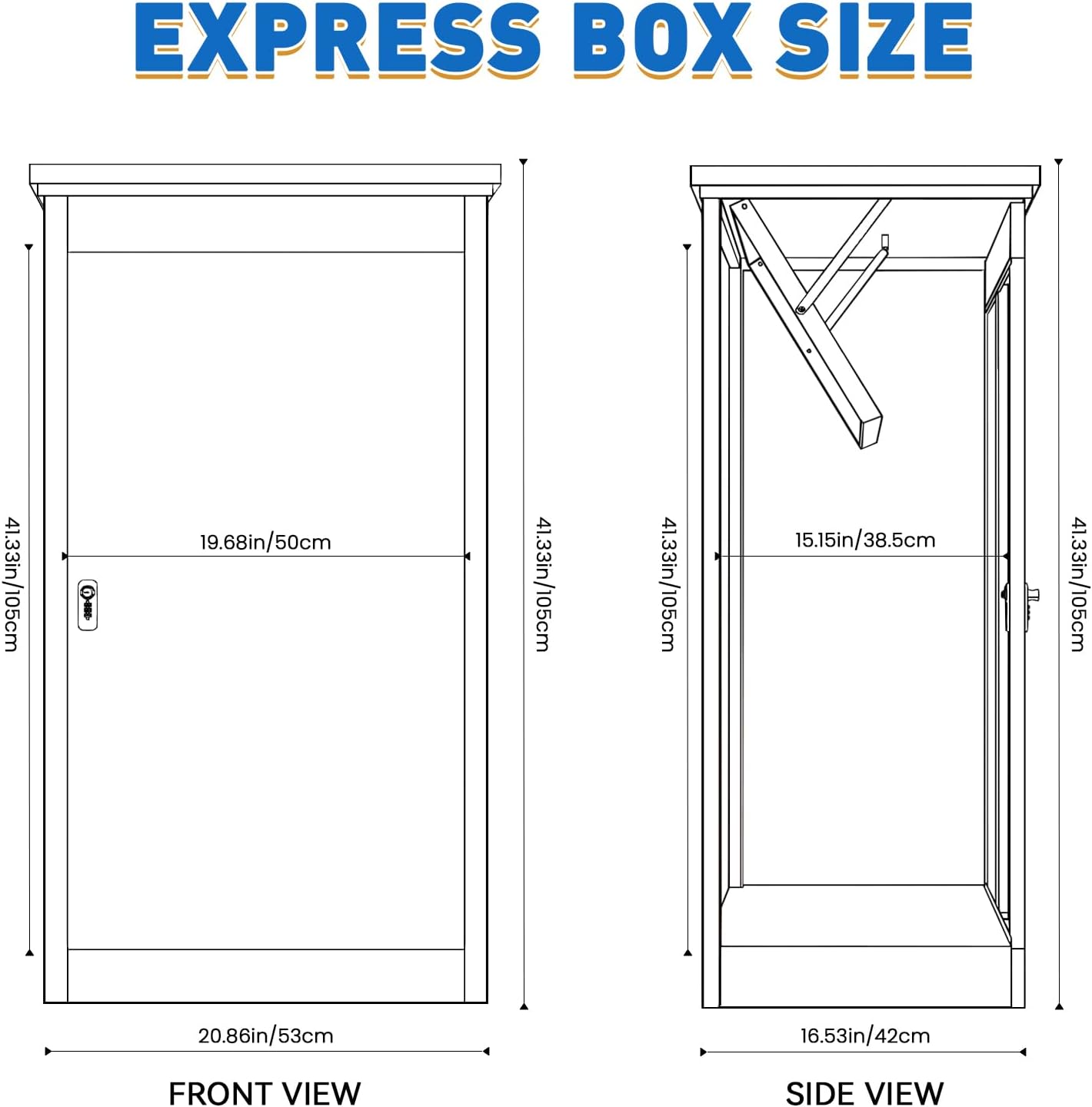 Package Delivery Boxes for Outside, Extra Large Parcel Drop Boxes with Secure Storage, Anti-Theft Galvanized
