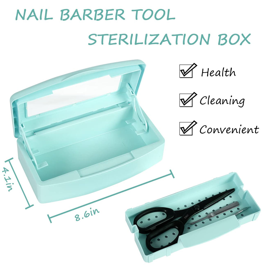 Barbicide Disinfectant Box Nail Art Tools Sanitizing Tray Disinfectant Container Nail Tool Sterilizer Box Plastic