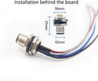 M12 5 Pin Male Connector Cable, A Coded Straight Back Mount Cable Waterproof Male Aviation Socket UnShielded Electrical Cable IP67 Sensor Receptacle（0.5Meter）