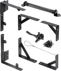 Fence Gate Kit Gate Hardware, 1 Set Anti Sag Gate Kit Gate Frame Cornor Brackets Kit with Self Closing Gate Springs