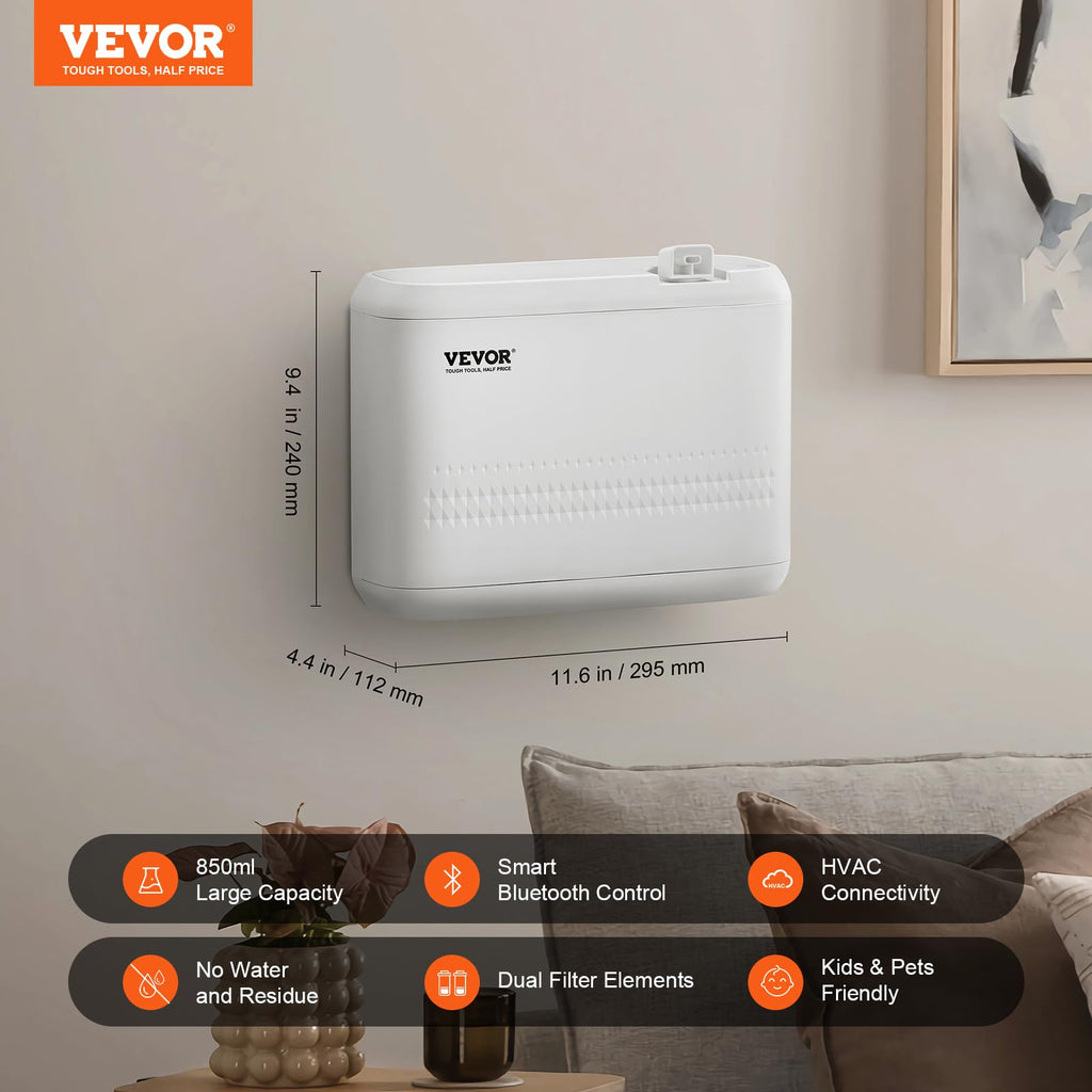 Upgrade HVAC Scent Diffuser for Whole House, 850ml Bluetooth Smart Essential Oil Diffuser with Cold Air Tech