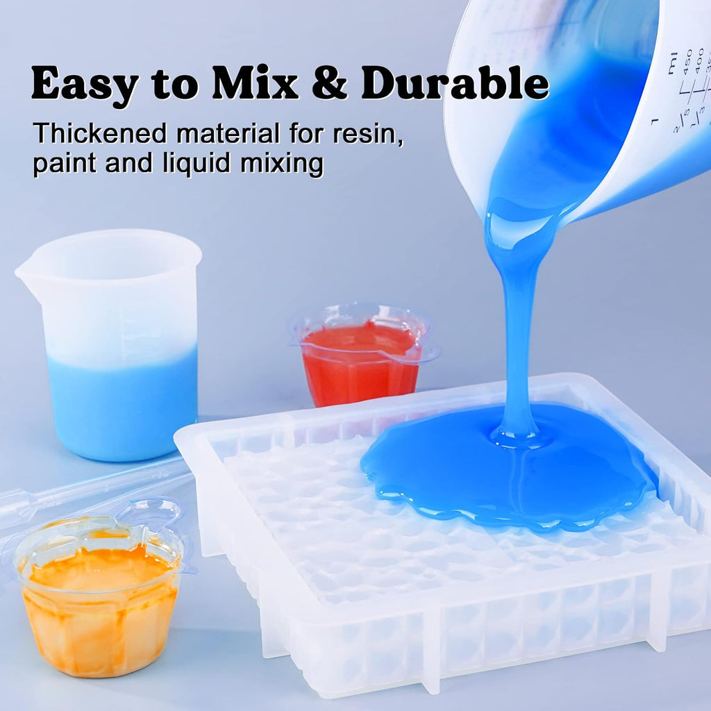 Silicone Measuring Cups, 450 ml and 100 ml Mixing Kit