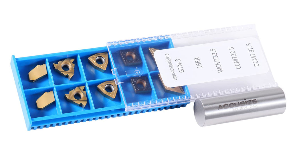 Accusize Carbide Inserts Set for 2988-0058, 10 Pc Total, Grade C6