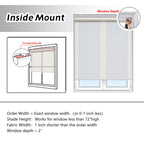 Light Filtering Roller Shades for Indoor Windows, 25"W x 72"H, White