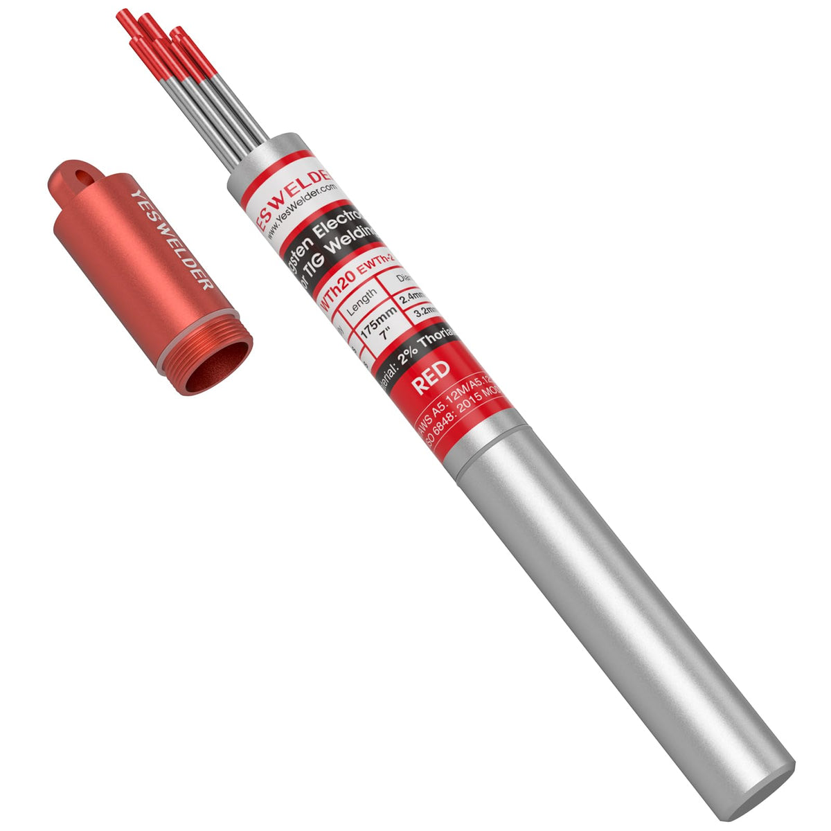 TIG Welding Tungsten Electrode Red Tip