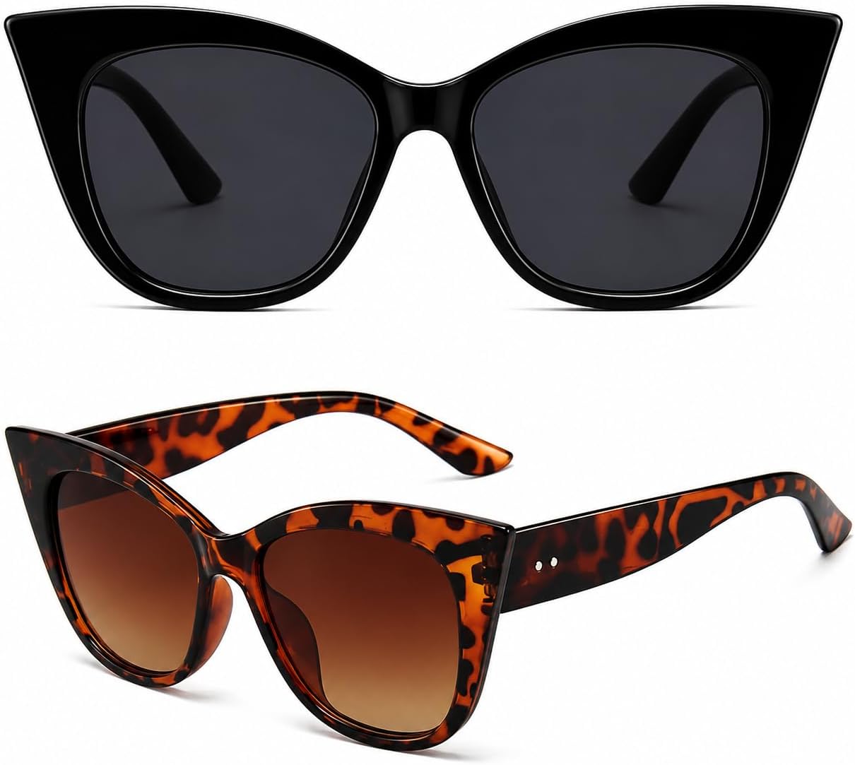 Cat Eye Sunglasses for Women Retro Cateye Frame - Vintage 90s UV400 Protection Sunnies, Chic Shades for Small Face