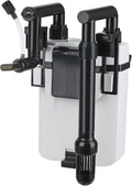 Small Aquarium Hang On Back Canister Filter, Adjustable Flow Quiet Fish Tank Filter with Oil Skimmer,3 Outlet