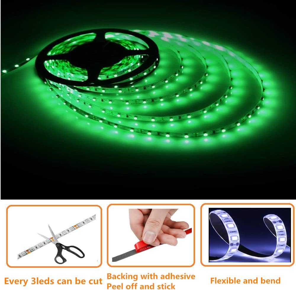 LED Boat Strip Lights, 32.8FT Green Marine Pontoon Led Lights, Waterproof