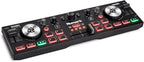 DJ2GO2 Touch Compact DJ Controller | Portable, 2-Deck, DJ Mixer, Touch-Capacitive Wheels, Integrated Audio Interface