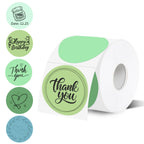 Thermal Label,2 Inch Green Gradient Round Thermal Printer Stickers,Self-Adhesive Round Direct Thermal Labels,Thermal