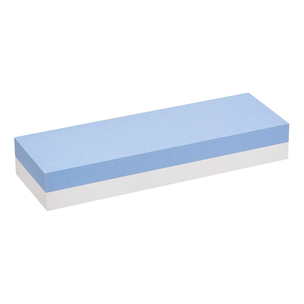 Whetstone Knife Sharpening Stone, Double-Sided 1000/6000 Grit with Angle Guide, Non-Slip Bamboo Base, Black & Grey