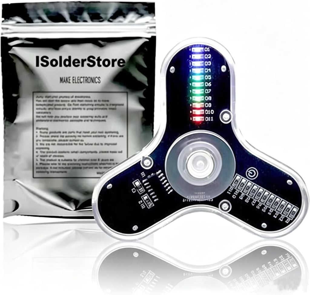 Soldering Practice Kit 3 Leaves Fidget Spinner Soldering Project Electronics Kit LED Flashing Light DIY Electronic