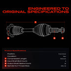 A-Premium Front Left Driver CV Axle Shaft Assembly for Audi & Volkswagen