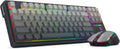 Wireless Mechanical Keyboard and Mouse Combo, RGB Backlit, Black | Bluetooth/2.4Ghz/USB-C Wired, TKL Creamy Gaming