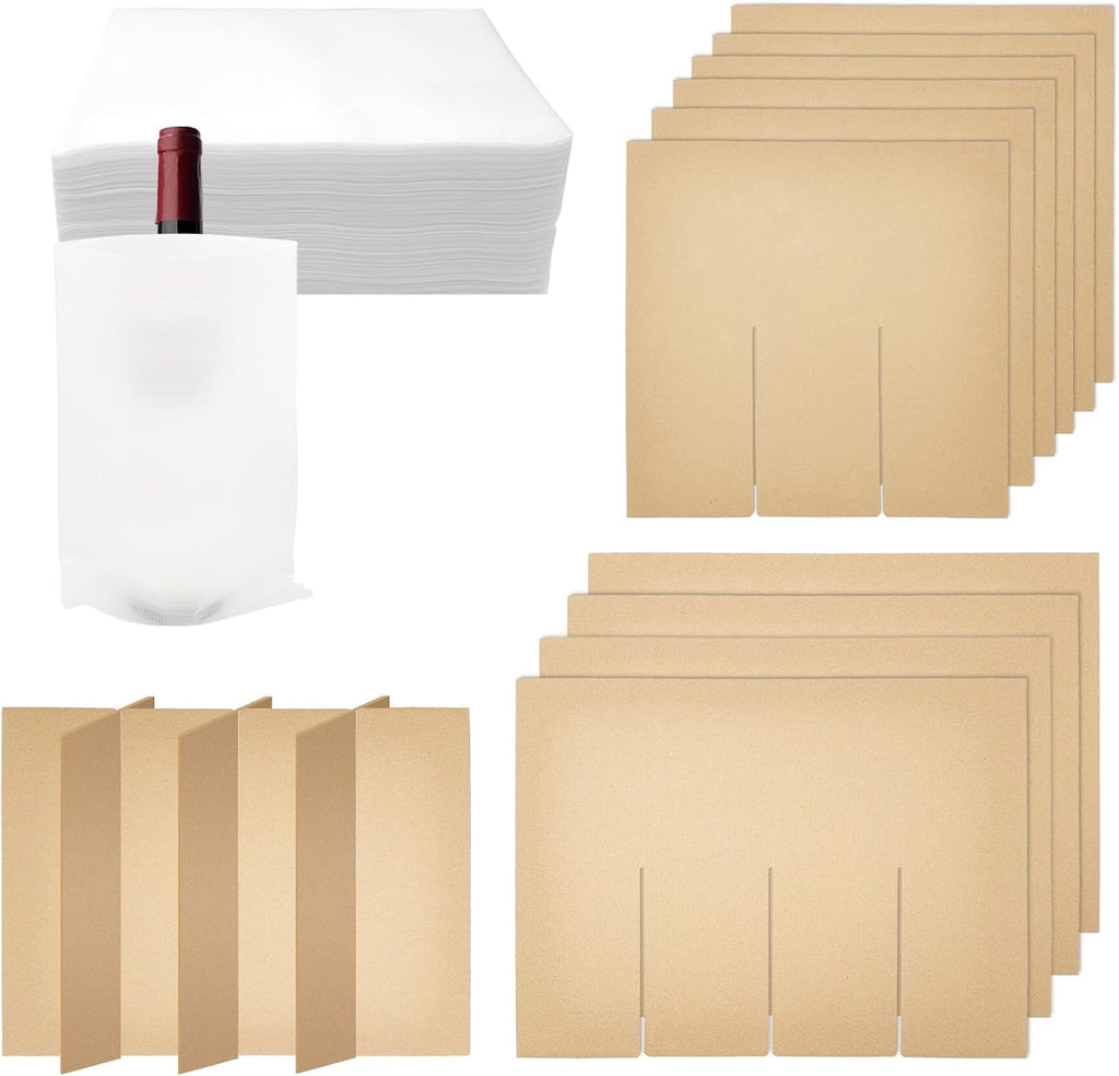 2 Sets Glass Divider Kits for Moving, Dish Packing Kitchen Moving Boxes Kit, Cardboard Dividers for Packing Shipping