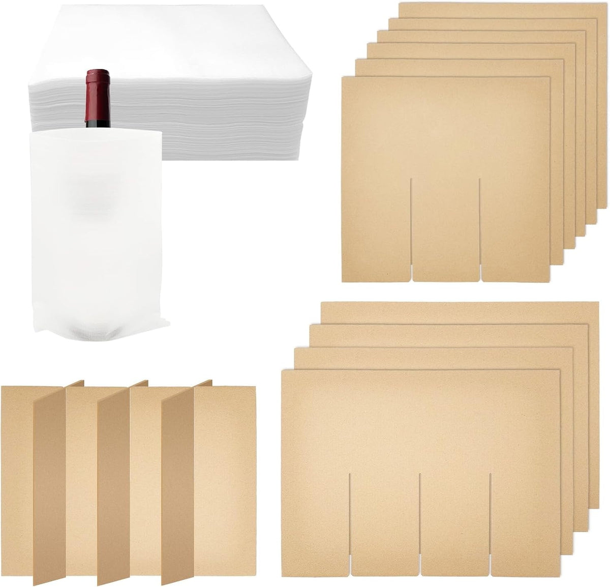 2 Sets Glass Divider Kits for Moving, Dish Packing Kitchen Moving Boxes Kit, Cardboard Dividers for Packing Shipping