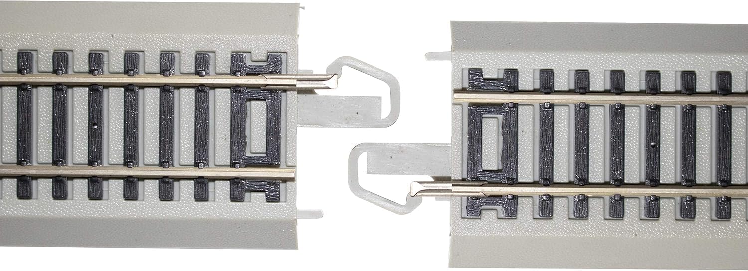 Trains Snap-Fit E-Z TRACK WORLD’S GREATEST HOBBY FIRST RAILROAD TRACK PACK - NICKEL SILVER Rail With Grey Roadbed