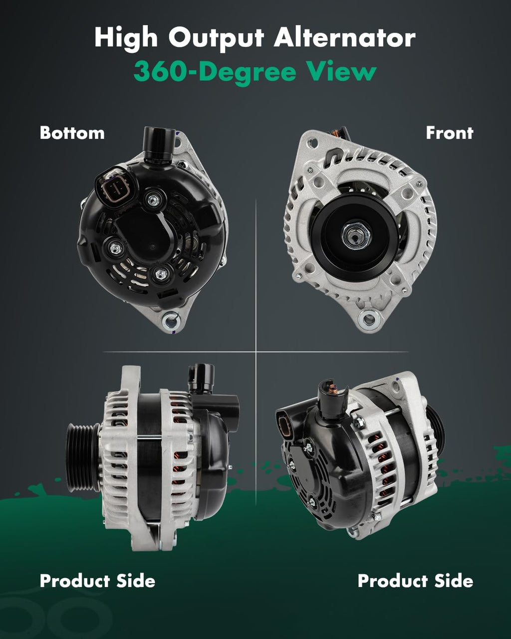SCITOO 12V 130Amp Alternator 11062 Fits for Saturn for Vue 3.5L 2004-2007