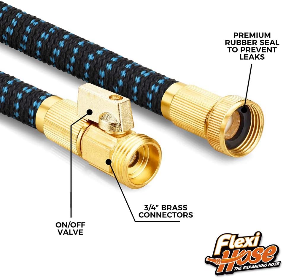 Expandable Garden Hose with 8 Function Nozzle, 50FT - Lightweight Retractable Garden Hose, Water Hose - No-Kink