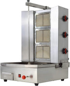 Shawarma Propane Gyro Machine Gas Kebab Doner Automatic Vertical Broiler with 3 Burners