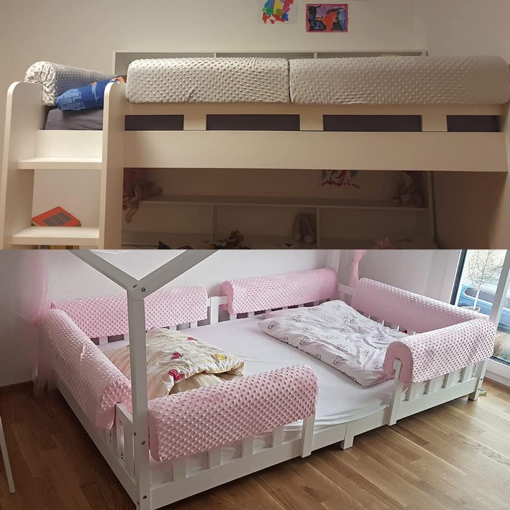 Toddlers' Bed Rail Bumpers Protecter - Children's Bed Guardrail Padding - Anti-Collision | Increased Height | Fall