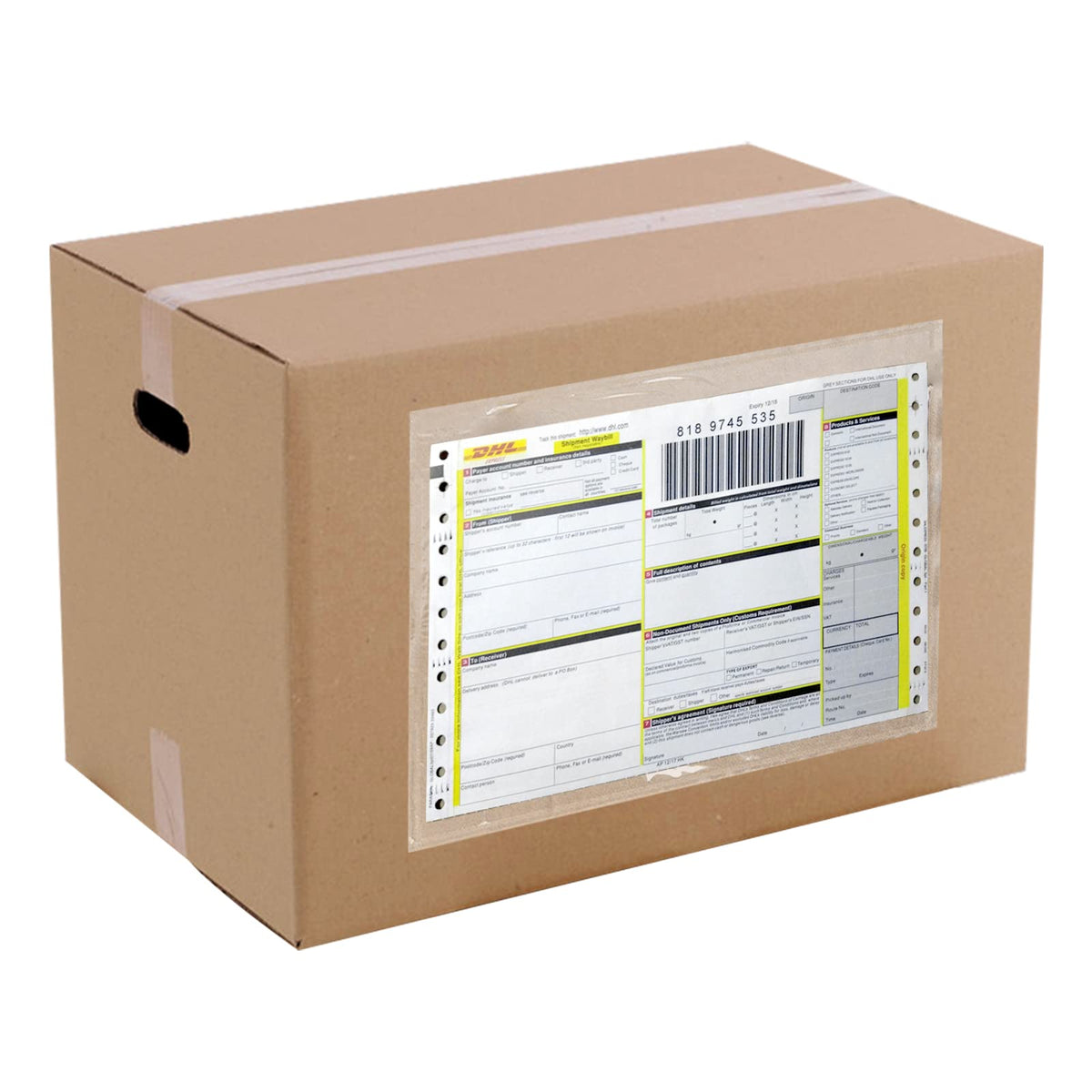 Packing List Envelopes, Clear 7.5" x 5.5" Self Adhesive Shipping Labels Envelope Pouches (500 Pack)