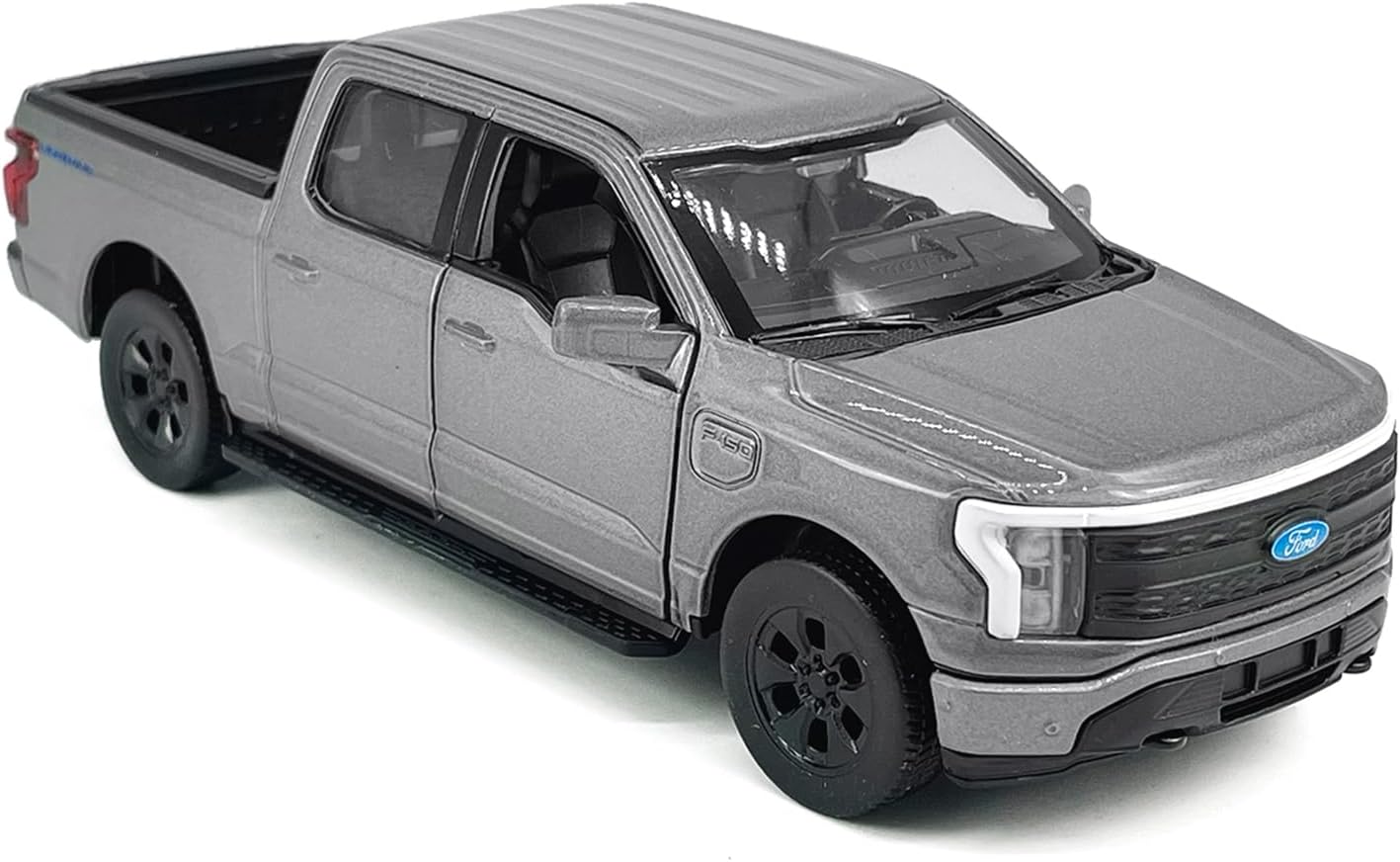 1:36 Scale 2022 F-150 EV Lightning Platinum Pickup Truck SUV Model Toy Car Metal Diecast Toy Vehicle, Doors Open