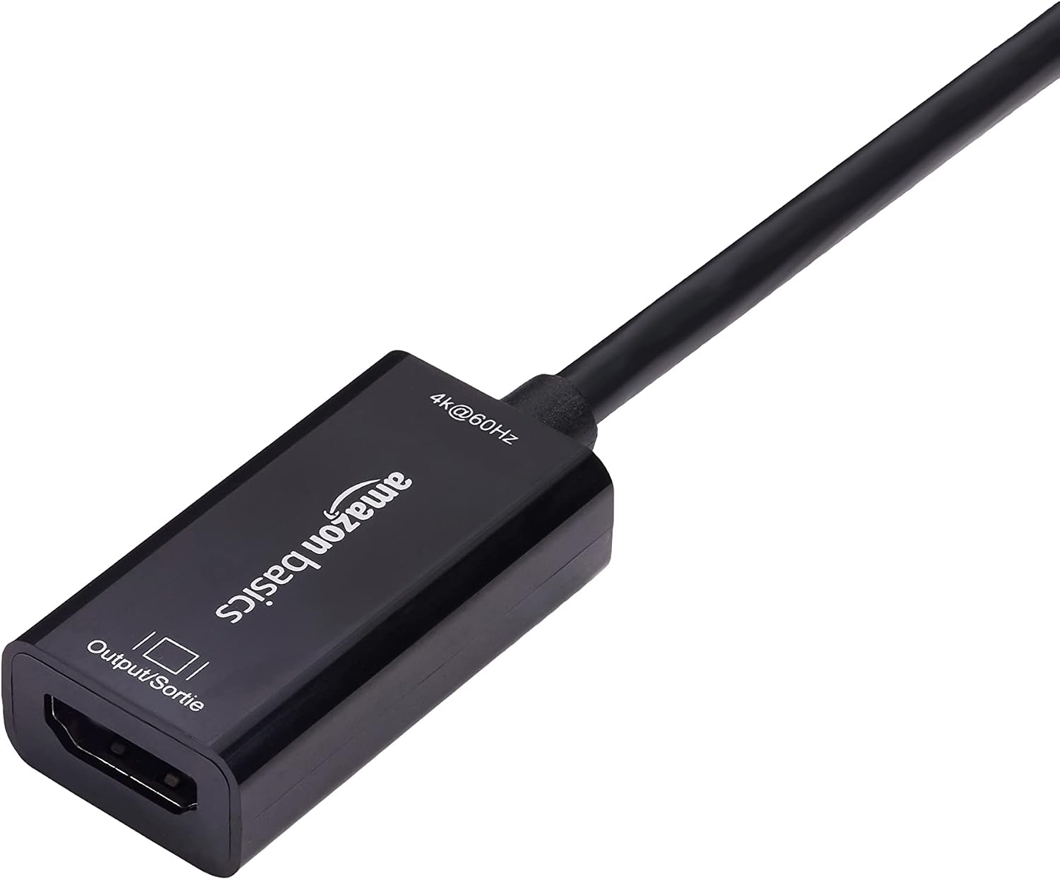 DisplayPort (4k@60Hz) to HDMI Female Converter (Not Compatible with a USB Port), Black, 9.25 x 0.87 x 0.47 in