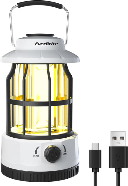 Rechargeable LED Camping Lantern with Stepless Dimming | Vintage Portable Camping Light, Stepless Dimming, Long