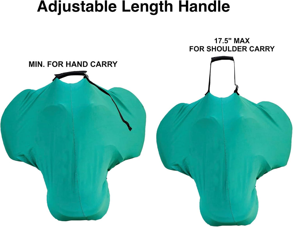 English Saddle Cover with Adjustable Handle, 4-Way Stretch Spandex/Elastane Fabric, Multiple Colors (Black)