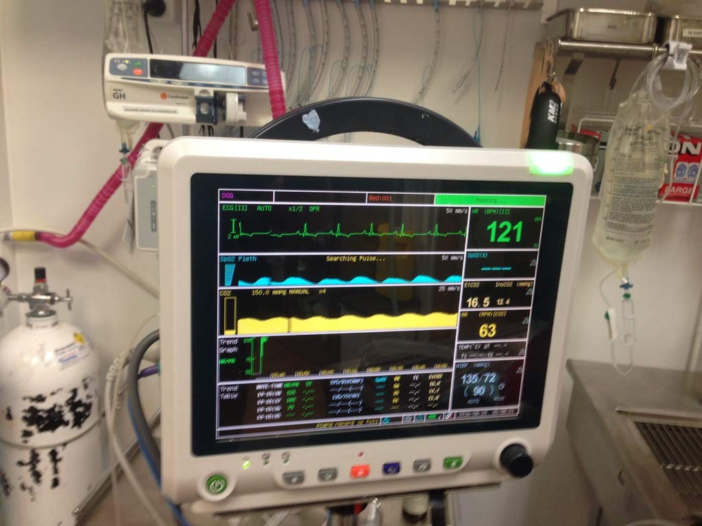 Utech PM5000VP Veterinary Multi-parameters Monitor with SPO2, NIBP,Temp,ECG,PR,Resp, Printer