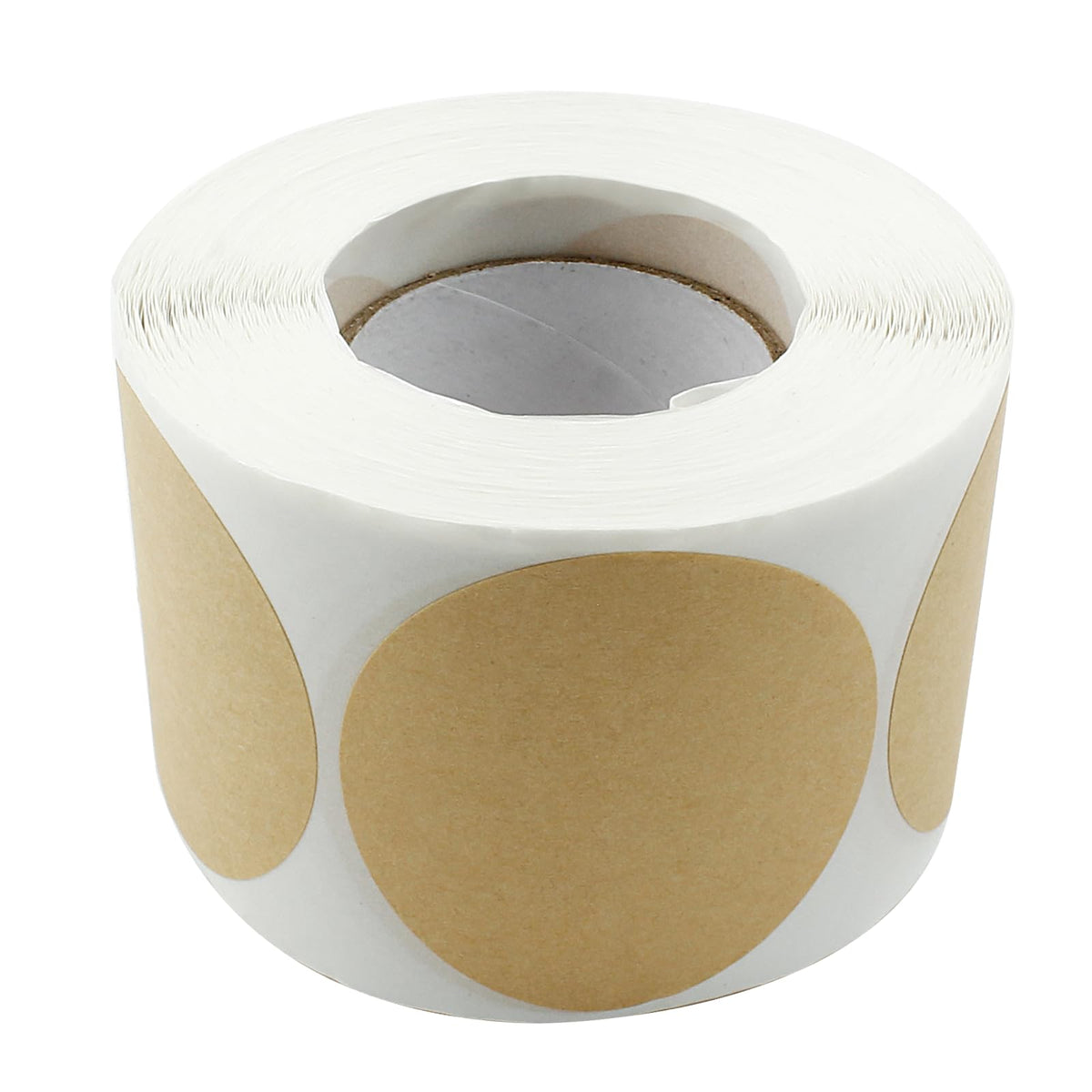 2 Inch Kraft Code Dot Stickers