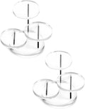 Round Acrylic Products Display Riser Stands, 3 Tier Jewelry Display Stands for Rings Earrings,Mini Figurines, Clear