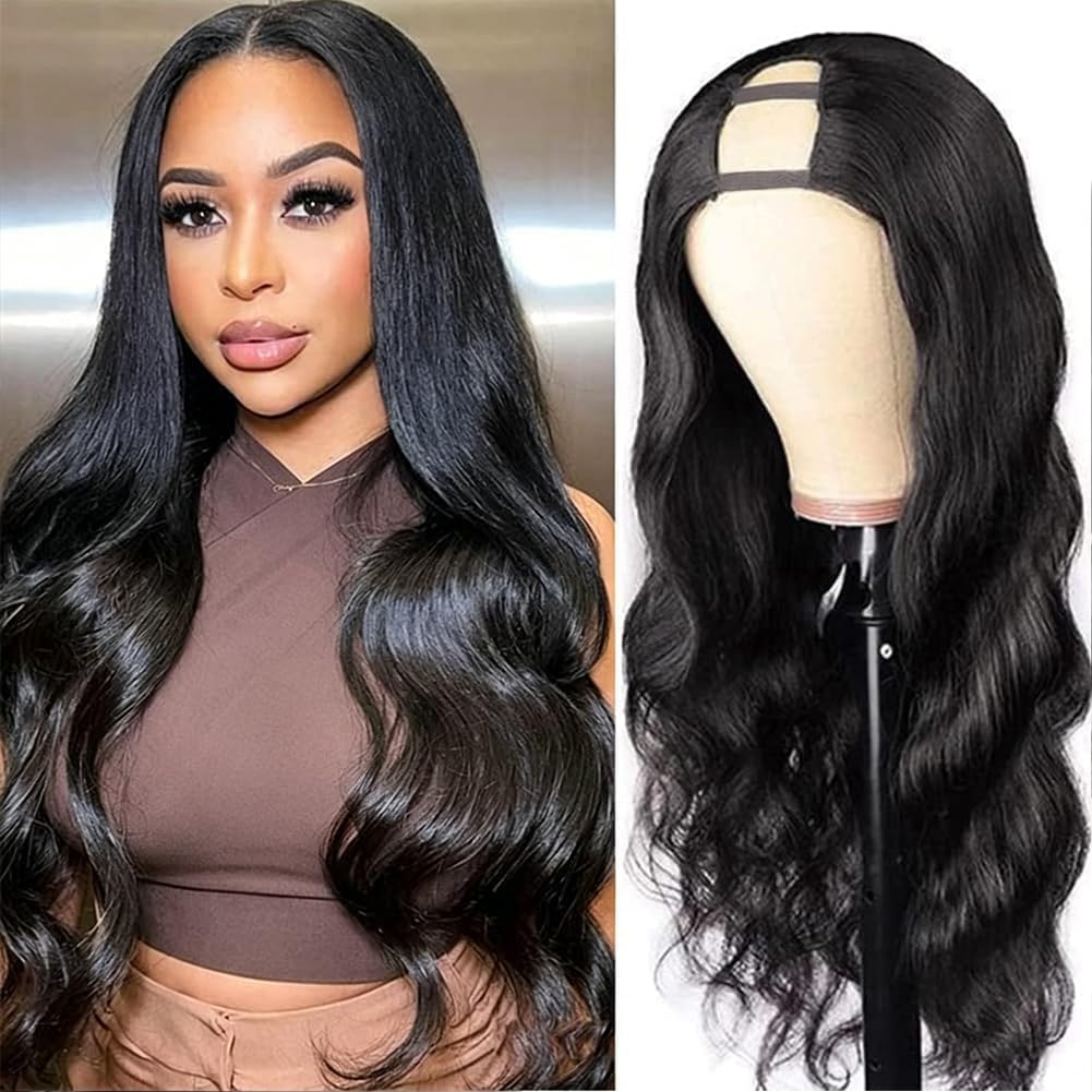 20 Inch U Part human hair Wig Full Head U Shape Clip in Wigs Upart Wig Human Hair Body Wave Half Wig Human Hair