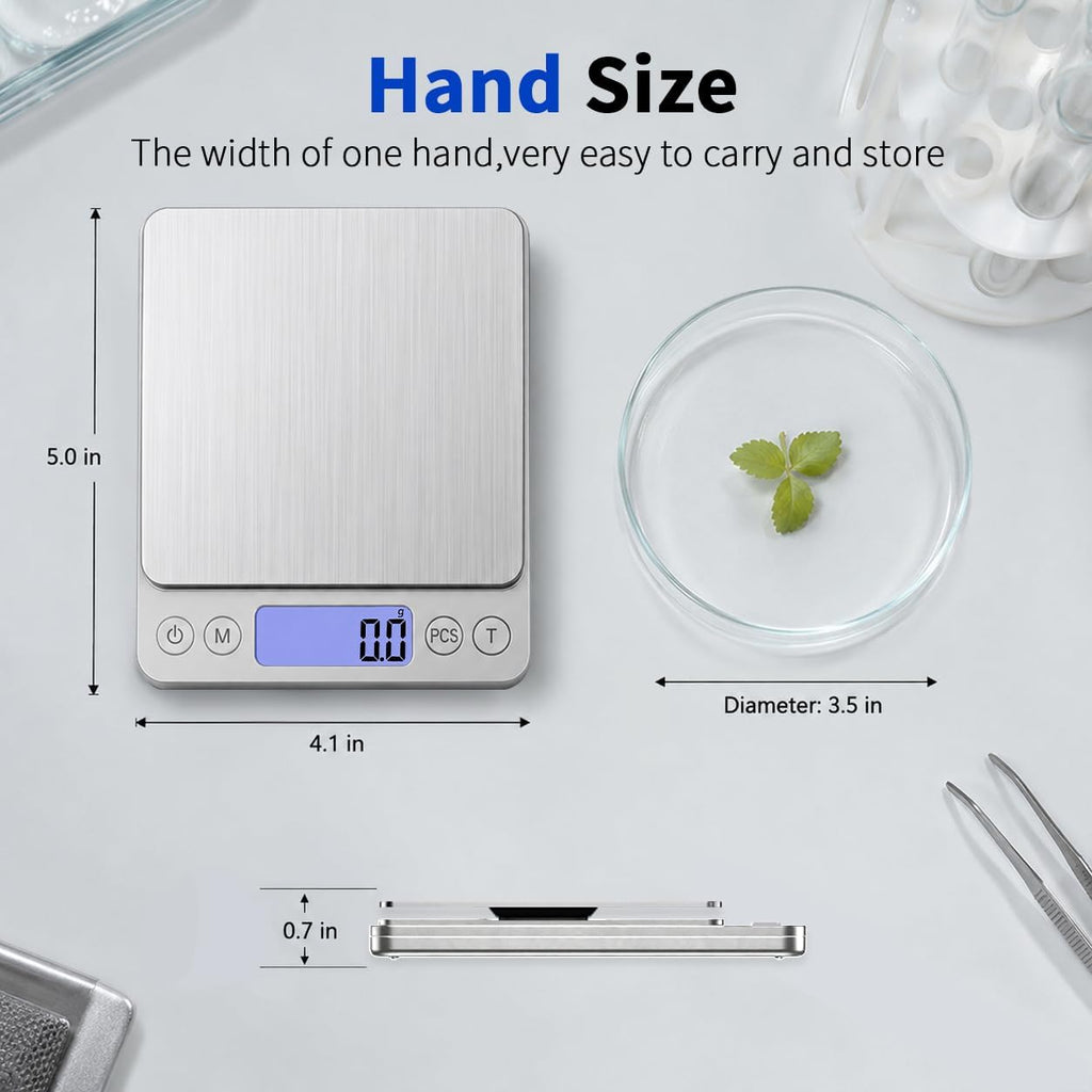 Lab Balance Scale, 3000g/0.1g Precision Scale for Lab and Classroom Use