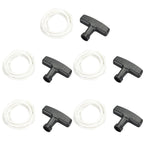 5pcs Engine Starter Handle, Lawn Mower Pull Cords 125cm Handle Pull Starter for Lawn Mower Gasoline Generator