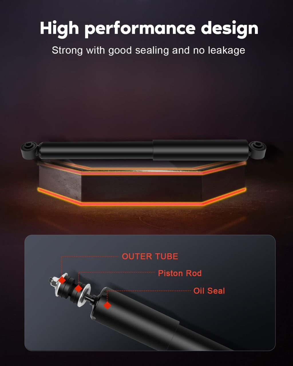 CCIYU Shock Absorbers for Chevrolet Avalanche 1500 02-06 (4pc Set)