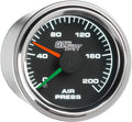 GlowShift Black Mechanical Dual Air Pressure Gauge Kit, 2-1/16" 52mm