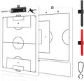 Soccer Coaches Clipboard, White Double-Sided Dry Erase Coach Clipboard, Soccer Whiteboard for Coaches, Lineup White