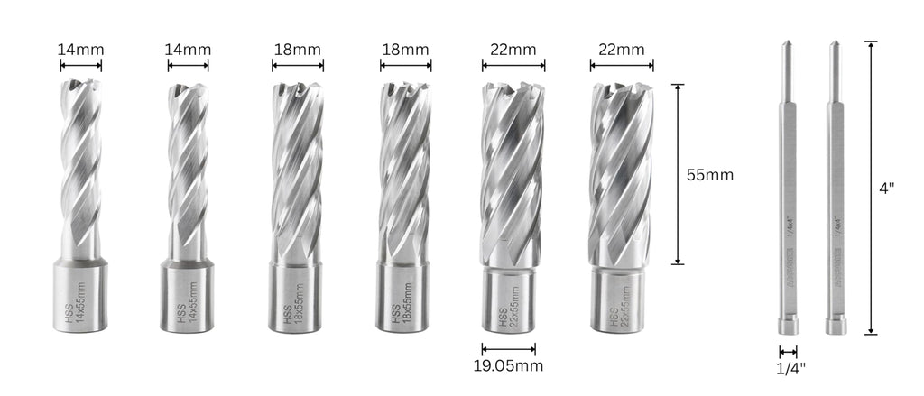 Accusize HSS Annular Cutter Set, 0519-0055